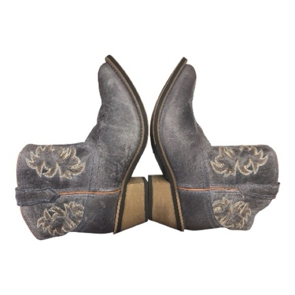 Laredo Women’s Sapphrye Blue Gray Round Toe Cowboy Booties Boots Size 9M - Picture 7 of 14